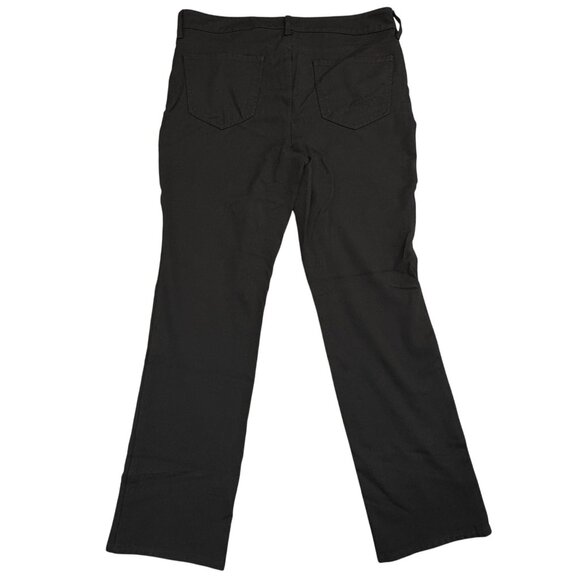 NYDJ Womens Marilyn Straight Black Trouser Size 12P Lift Tuck Technology Stretch - Picture 3 of 15